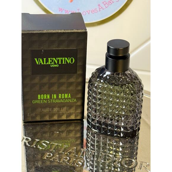 Valentino Uoma  Born in Roma Green Stravaganza Eau de Toilette - 4 mL NEW in BOX - Picture 1 of 5